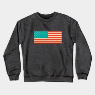 Mid Century Modern Americacn Flag Crewneck Sweatshirt